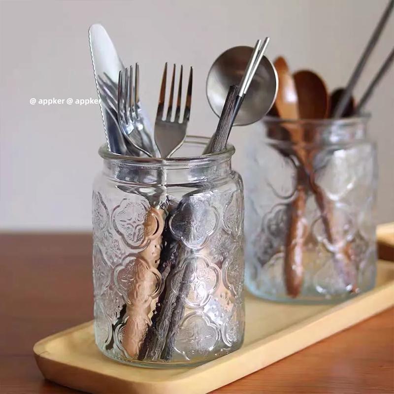 KEMORELA Vintage Glasbehälter Vorratsglas mit Dichtung Holzdeckel Retro Design Holz Glas Luftdichter Behälter Geprägter Behälter