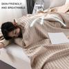 Summer Cooling Cotton Waffle Weave Blanket 150x200cm Bed Blanket Lightweight Cotton Bedspread for Sofa and Bed