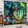 Christmas Life Tree Printed Curtains Decorations Bedroom Living Room Home Decoration Curtain Polyester Perfect For