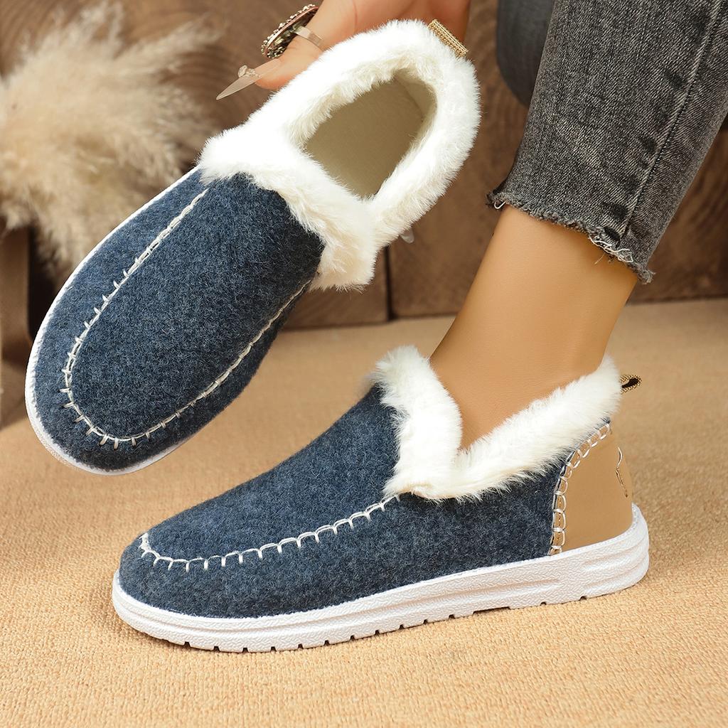 Stivali da Neve Invernali alla Moda per Donna Scarpe Casual alla Moda per Esterno Stivali Retrò Comodi per Donna Stivaletti alla Moda con Pelliccia per Tenere Caldo Donna