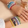 1pc 8mm Bohemian Handmade Evil Eye Beads Wrist Bracelets & Bangles for Women Girls Party Holiday Jewelry Gifts