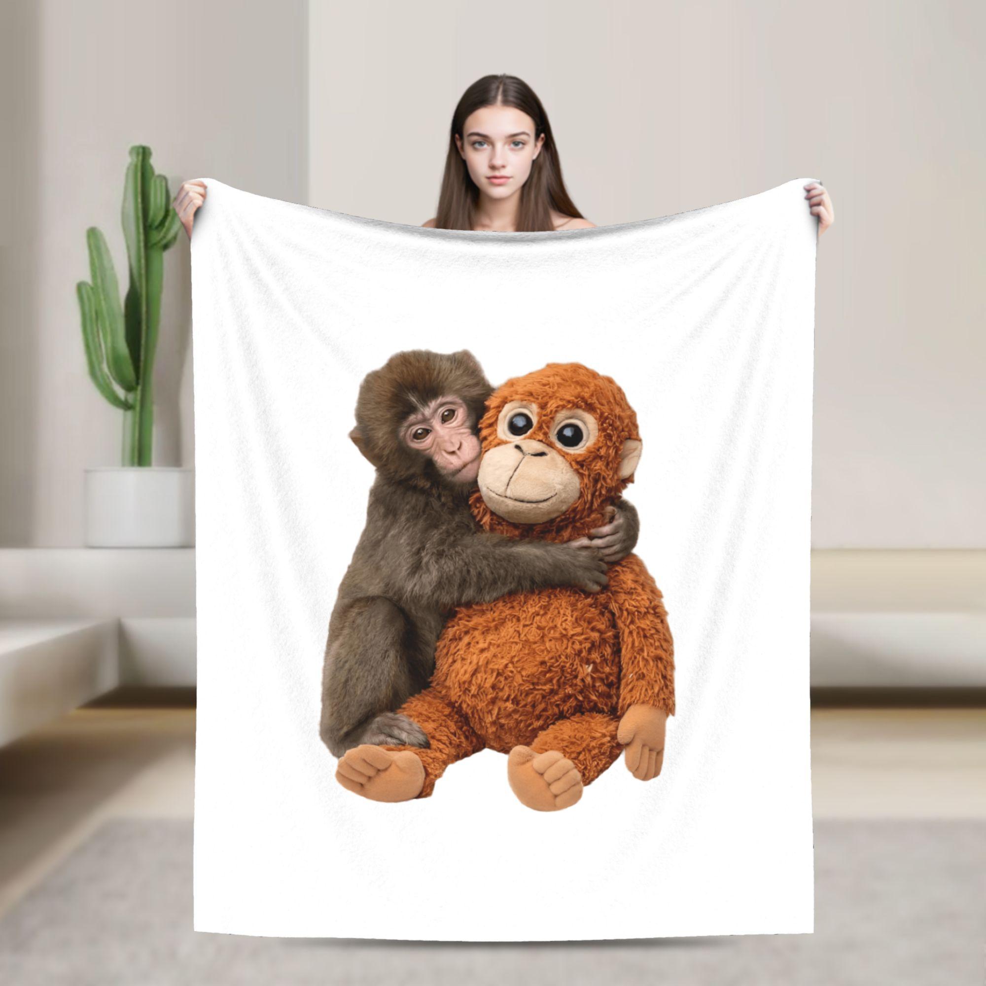 

Monkey Punch Blanket Quality Soft Comfy please adopt me Throw Blanket Winter Picnic Sofa Home Fashion Bedspread 75x90cm