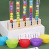 Counting Matching Toy Arithmetic Cards Bead Sorting Clear Tubes Activity Set for