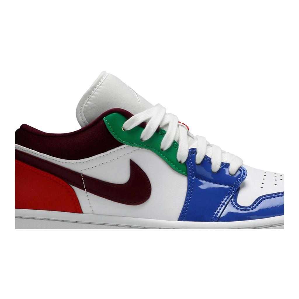 Womens Air Jordan 1 Low SE 'Multi-Color' (women's Sizes) White / Hyper Royal / Lucky Green / Dark Beetroot Vintage Basketball Shoes DB5455 100