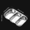 304 Stainless Steel Divided Plate with Multiple Sections Ideal for Family Meals School Lunches and Office Bento