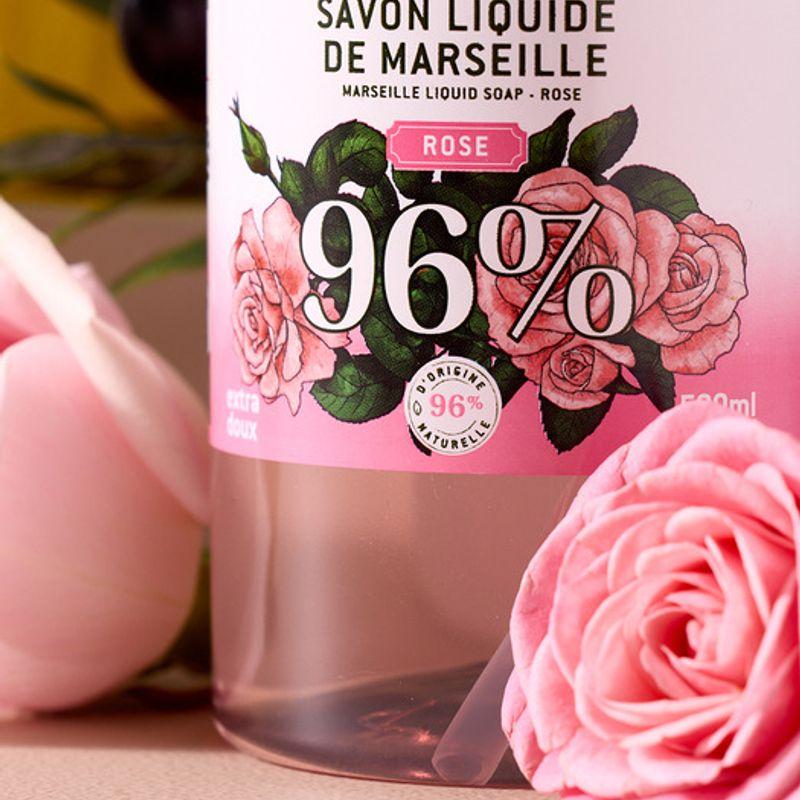 Maitresavon Original Marseille All-in-One Liquid Soap Hypoallergenic Cleanser Rose 1000ml