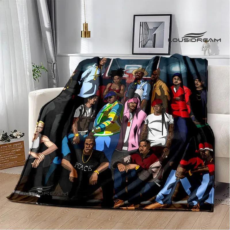 2PAC Hip -hop Singer Fashion Printed Blanket Warm Bed Blanket Soft and Comfortable Blanket Home Travel Blanket Birthday Gift
