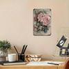 Vintage Roses Floral Tin Sign 8x12in Shabby Chic Rustic Farmhouse Wall Art Garden Bathroom Home Decor Unframed