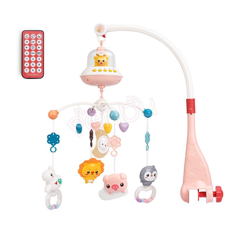 Baby Music Projector Bedside Rattle: Soothing Rotating Bell with Remote Control for Infants 0-1 Year