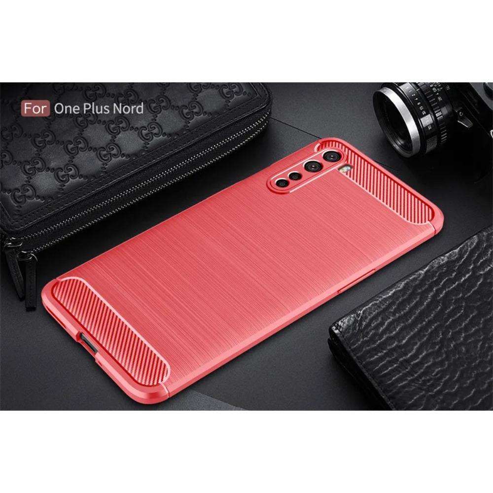 Oneplus Nord AC2003 Case Carbon Fiber Protection Armor Soft Silicone TPU Back Cover Phone Case for Oneplus Nord AC2001 Coque
