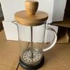 Heat-Resistant French Press Coffee & Tea Maker with Bamboo Handle and Stainless Steel Filter