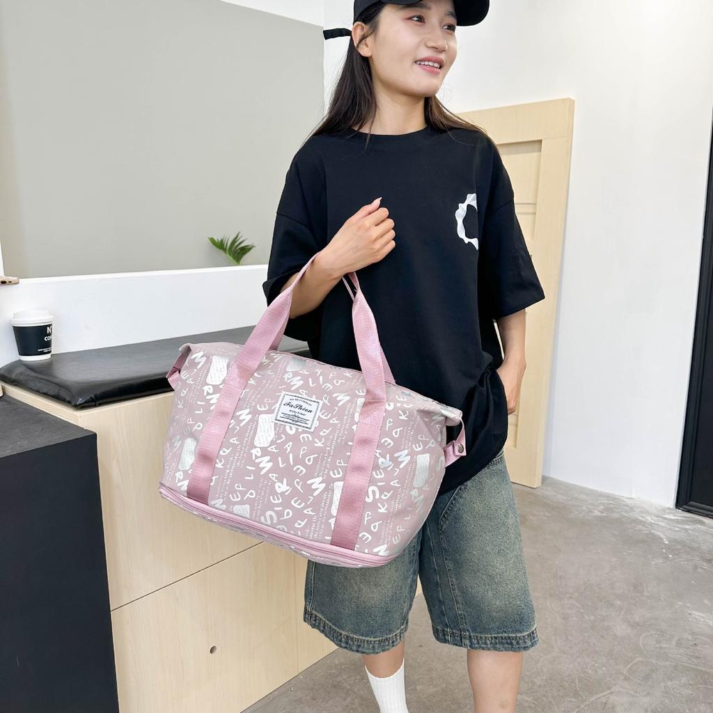 The Fashionable and Trendy Expandable Hand-held Travel Bag for College Students' Holiday Back-to-school Luggage Bag Can Be Equipped with A Handle