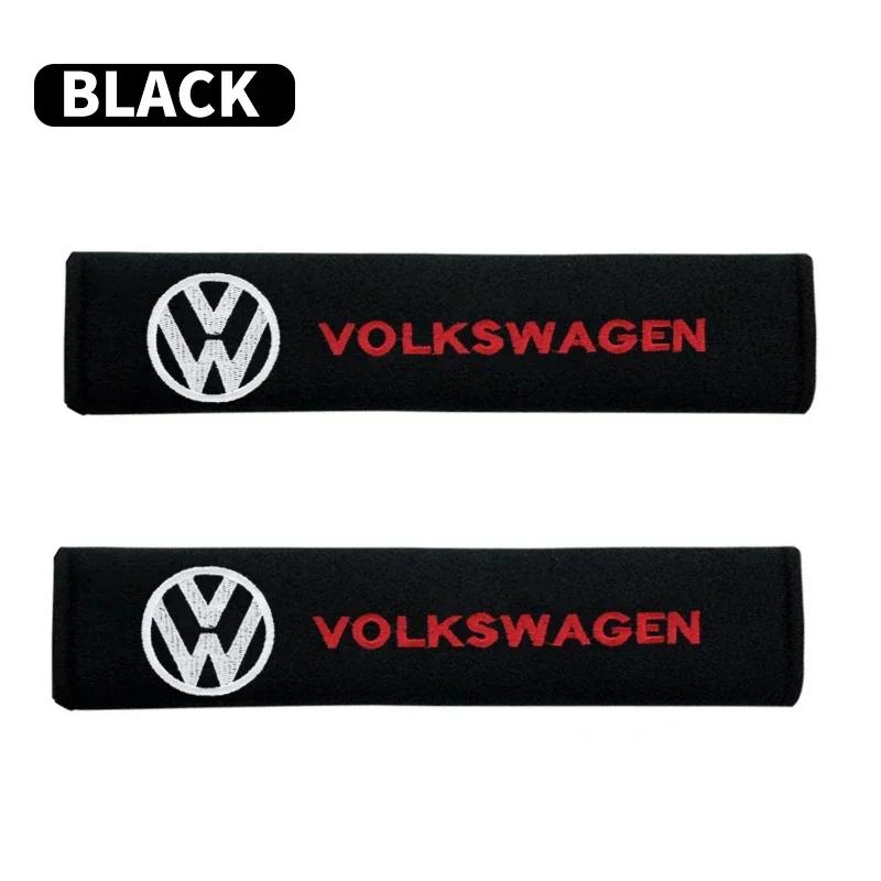 

For Volkswagen VW 2pcs Car Safety Belt Covers Seat Belt Case Cover For Volkswagen GOLF Polo Tiguan VW GTI MK5 MK6 PASSAT Car-Sty