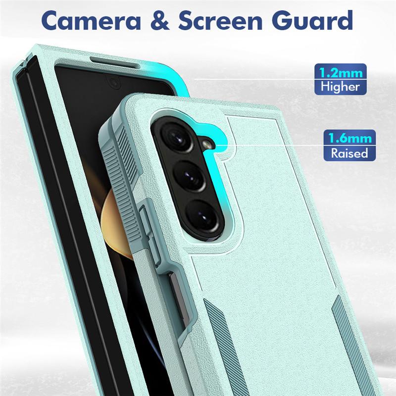 Applicable to Samsung Z flip7 contrasting color anti-fingerprint mobile phone case fold5 two-in-one sailing anti-drop cover
