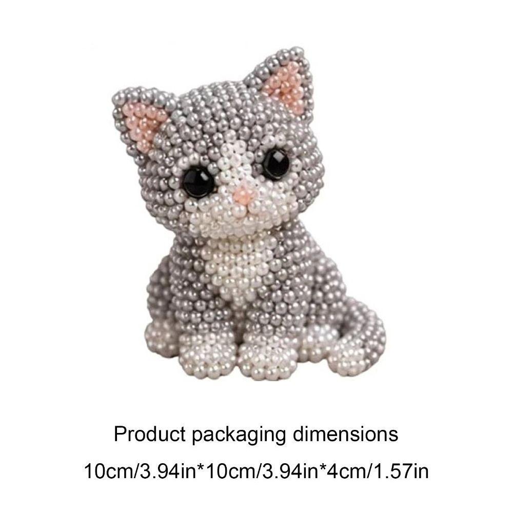 Craft 3D Beaded Animal Kit Animal Shape DIY Bead Craft Kit DIY 3D Beaded Ornament Set Home Decor