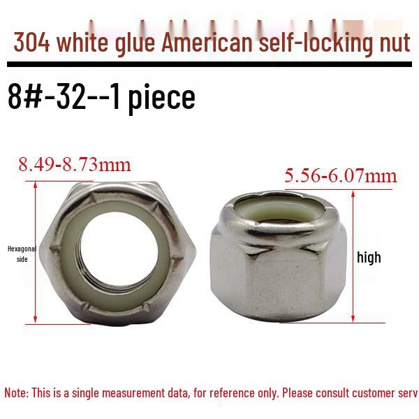 Imperial 304 Stainless Steel Nylon Lock Nut 1/4-20, 10#-24, 3/8-16