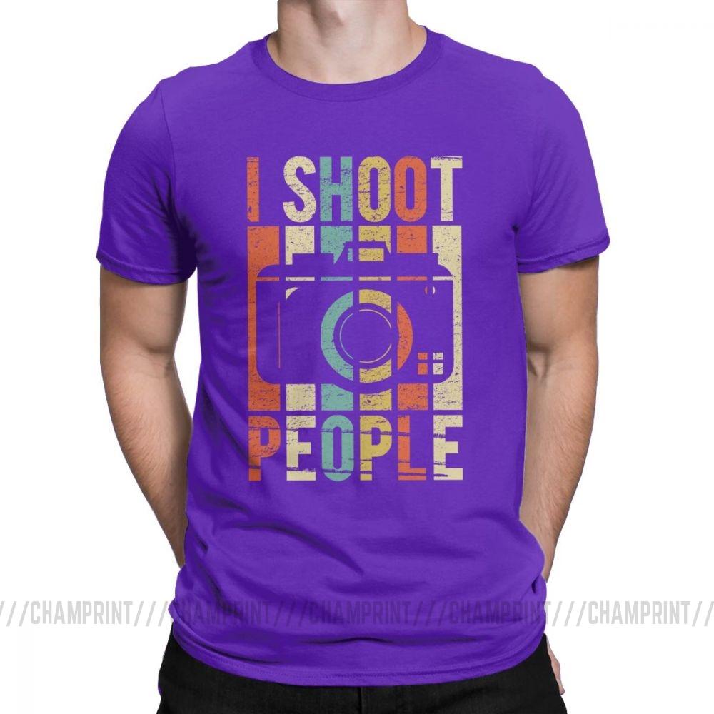 Men S Vintage Shoot People Photographer T Shirt Novelty 100 Cotton Tee Shirt Short Sleeve T