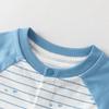 DAVE&BELLA Baby Boy Striped Summer Romper
