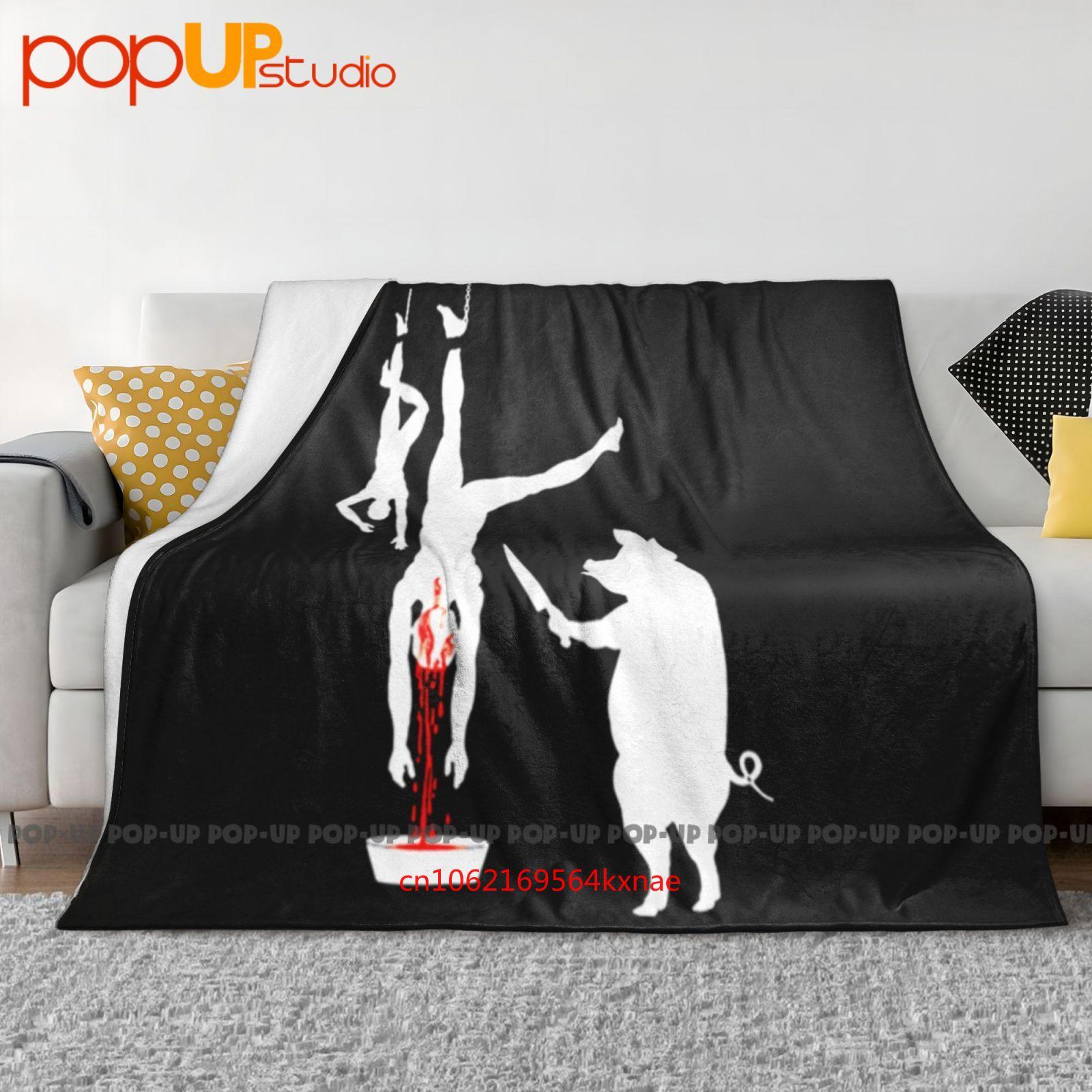 

Pig Line Butcher Vegetarian Vegan Humorbasic Ultra-Soft Blanket Quilt Winter Sofa Cover Bed Covers 30x40in