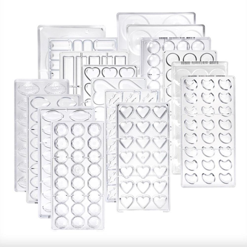 DIY Chocolate Baking Mold Round Plastic 24 Grid Filled Chocolates Making Mold Food Grade Transparent Pastry Making Tools