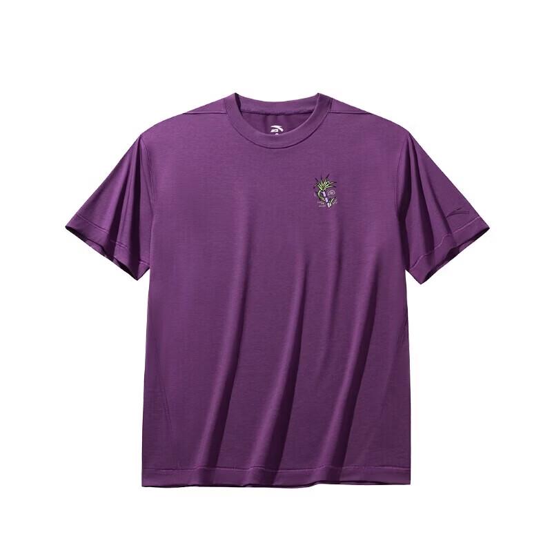 ANTA Trendy Print Ice Silk Short Sleeve T-Shirt L