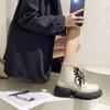 Martin Boots White British Autumn New Everything Women Boots Retro Thick Bottom Fried Street Tide Instagram Cool White Boots