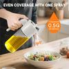 A25F-2-In-1 Oil For Cooking & Olive Oil Dispenser Bottle, 600Ml/21Oz Glass Oil Mister With Even & Adjustable Portion Control