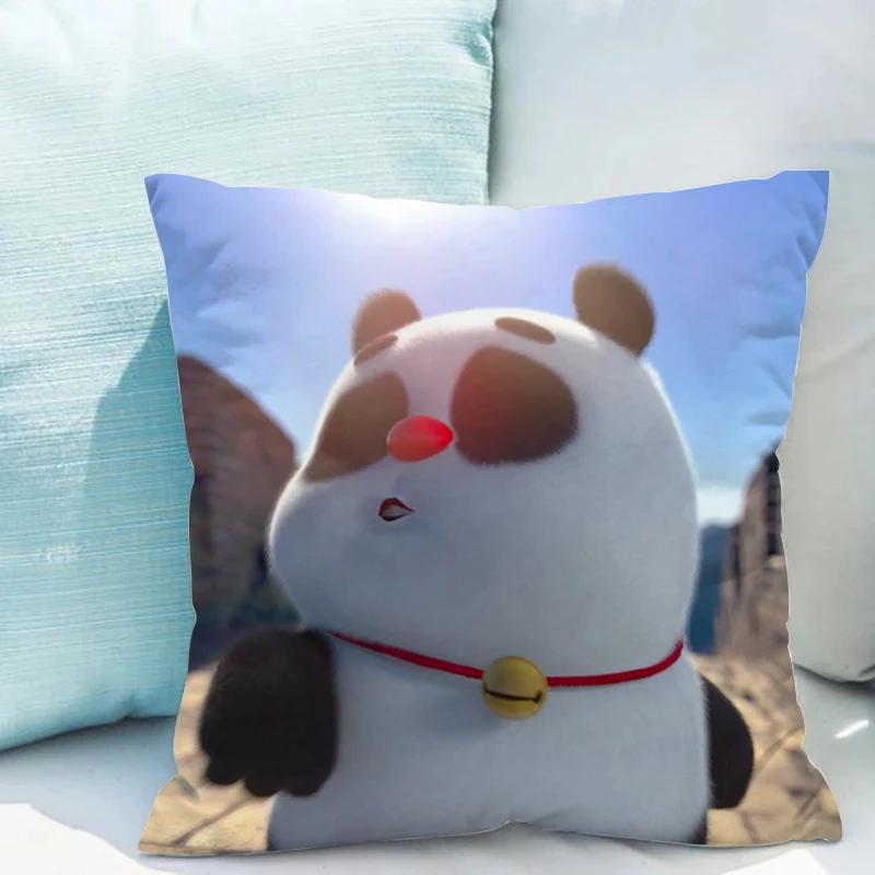 

Бамбуковые наволочки с пандой Декоративные диванные подушки Осеннее украшение Декор комнаты Наволочка Подушки для сна Наволочки 66x66cm бордовый