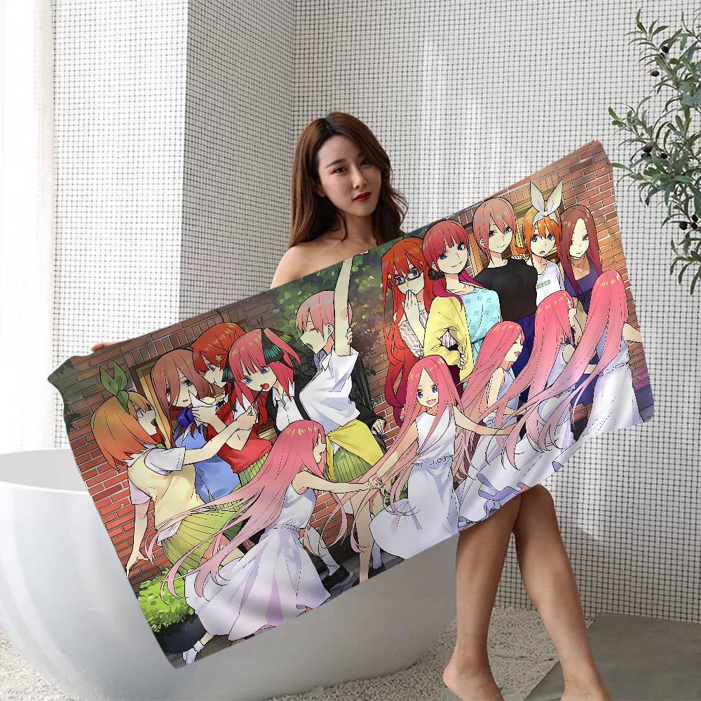 Anime The Q-Quintessential Q-Quintuplets Beach Towel Colorful Bath For Girl Microfiber Quick Dry Sand Free Beach Spa Gym Pool