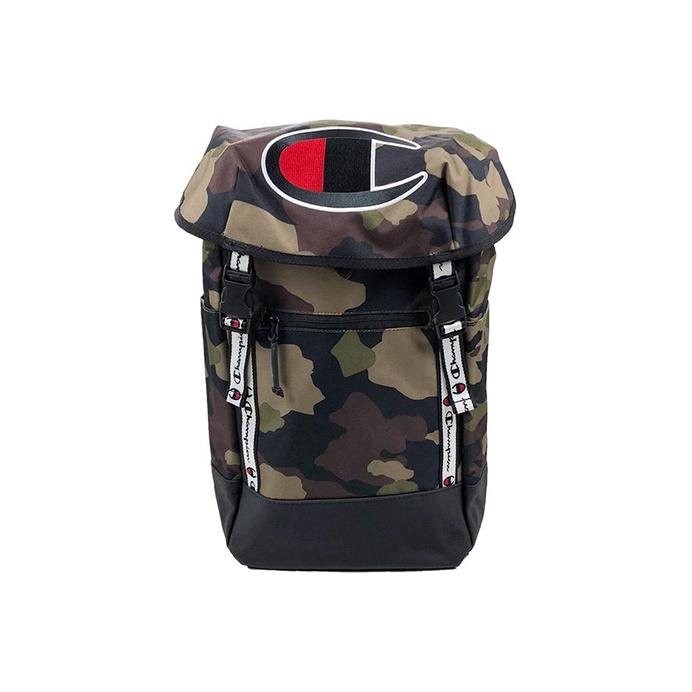 Champion Large Capacity Canvas Backpack Men Backpacks Green Camouflage CH1044-310 Green Camouflage