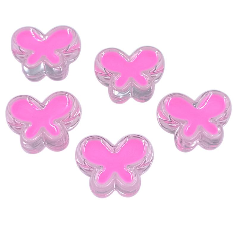 Cross Hole 5pcs Acrylic Fashion for Bracelet Butterfly/Four-leaf Clover Beads DIY Handmade Materials Painting Oil Necklace Making