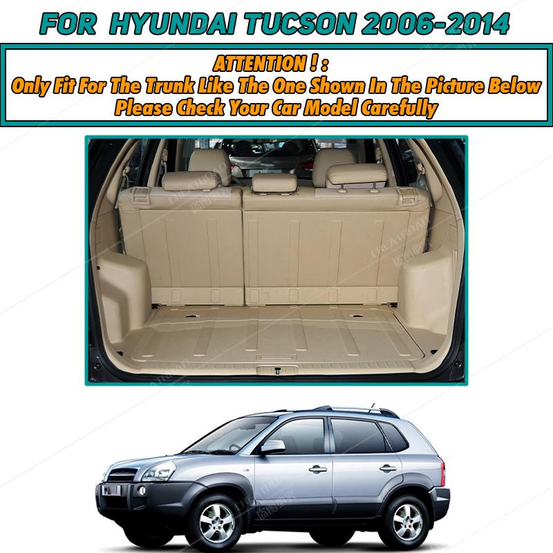 Car Trunk Mat For Hyundai Tucson 2006 2007 2008 2009 2010 2011 2012 2013 2014  Cargo Liner Carpet Interior Accessories Cover