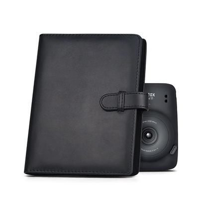 HIYQIN Συμβατό με Fujifilm instax mini Χωράει 128 Μεγάλης Χωρητικότητας Μπορεί επίσης να Αποθηκεύσει Επαγγελματικές Κάρτες και Μετρητά Άλμπουμ PU Μονόχρωμο,