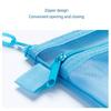10pcs Blue/Pink/Black/White/Grey Mesh Zipper Pouch Double Layer File Pouch for A6 Paper  Home