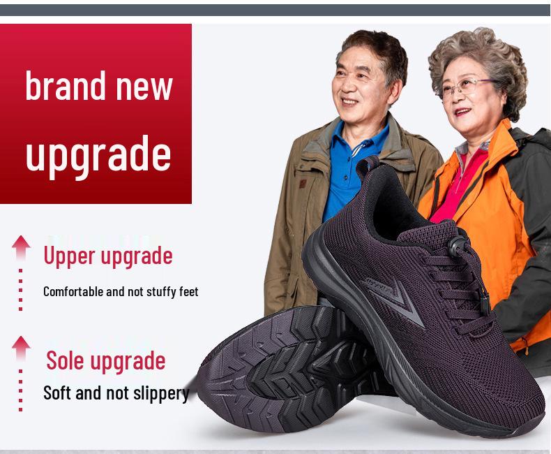 Elderly Comfort Shoes: Non-Slip, Lightweight, Soft Sole for Women & Men in Spring/Autumn Styles