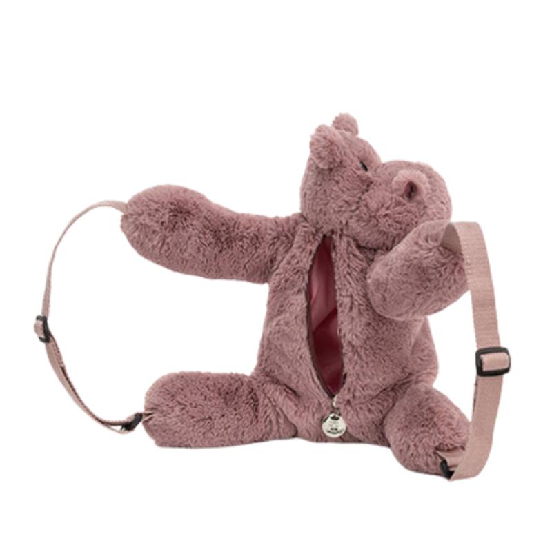 

JELLYCAT Jungle Animals Hagdi Hippopotamus Backpack Soothing Companion Doll Plush Doll 28cm Height