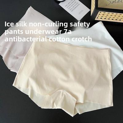 Female Summer Ice Silk 7A Bacteriostatic Anti Slip Traceless Boxer Briefs