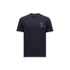 Grenoble Series Round Neck Printed Short Sleeve T-Shirt Men Tops Dark-Blue J10978C0000283927773