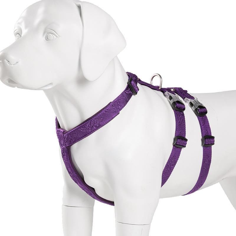 TRUELOVE Pet Harness Double-H Nylon Personalized Dog Harness NO PULL Reflective Breathable Adjustable YH1803 XS фиолетовый