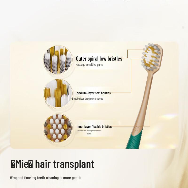 JD Jingzao Pro Wide-Head Soft Bristle Toothbrush 4-Pack