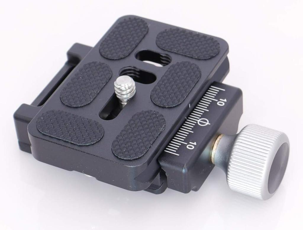 Koolehaoda Aluminum Quick Release Plate 38mm Wide Dovetail Metal 60mm Universal Quick Release Plate Fits Standard Clamp, + Arca-Swiss