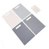 4PCS Cutting Board Set PP Plastic Anti Slip Chopping Boards with Stand for Meat Veggies Fruits