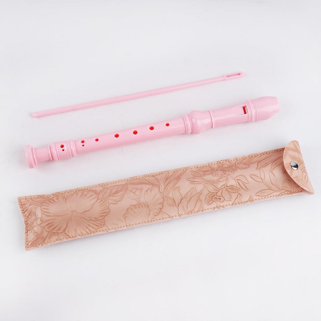 Jasenna Soprano Recorder for Elementary School C Key Soprano Cleaning Fingering Leather Storage Bag Students, Beginners, 8-Hole Recorder, Stick,