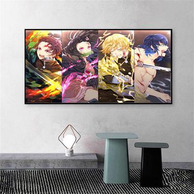 Japanese Demon Killer Anime Poster, Character Decoration Mural, Modern Children's Room Wall Decoration