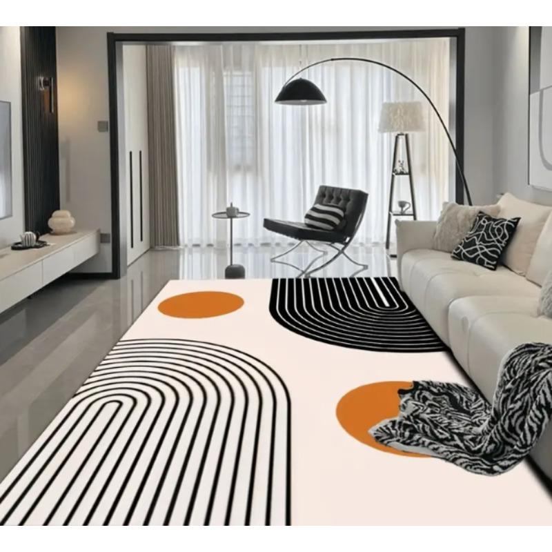 Geometric  Abstract Area Carpet Warm Living Rooms Bedrooms Baby Rooms Terraces Bedroom With Geometric Patterns Carpet Decoration