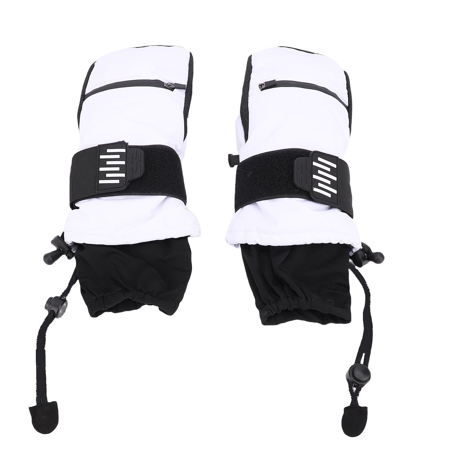

Ski Mittens with Wrist Guards Waterproofing Pocket Secure Fit Inner 5 Finger Snowboarding Mittens fo M
