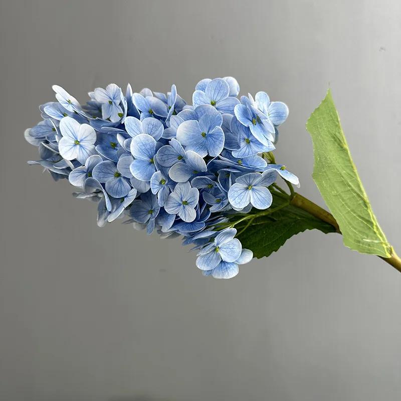 4Pc/lot 3D Latex Hydrangea Real Touch Artificial Flowers Wedding Decoration Hall Flower Arrangement Home Party Decoration Floral