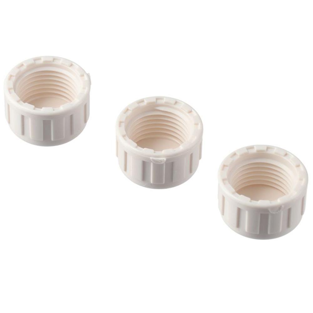 

10 шт., белая ПВХ-заглушка с наружной резьбой, ПВХ-пробка, сливная крышка, простая в установке, мужская пробка для орошения
