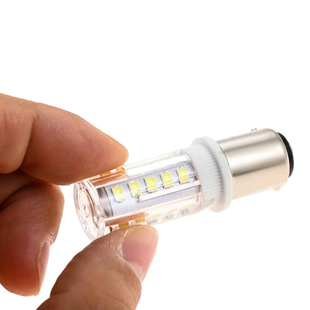 1 Stück E14 BA15D 5W AC/200-240V Nähmaschinenlampe Glühbirne 51/33 LEDs Lampenperlen Weißes Licht für Wohnmobil Camper Marine Yacht Boot Anhänger