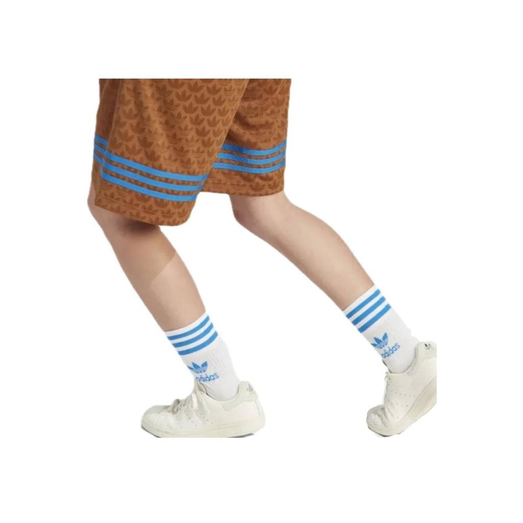 Adidas Originals Adicolor 70s Vintage Logo Print Drawstring Mid-Rise Shorts Men Shorts Desert-Brown IK7859